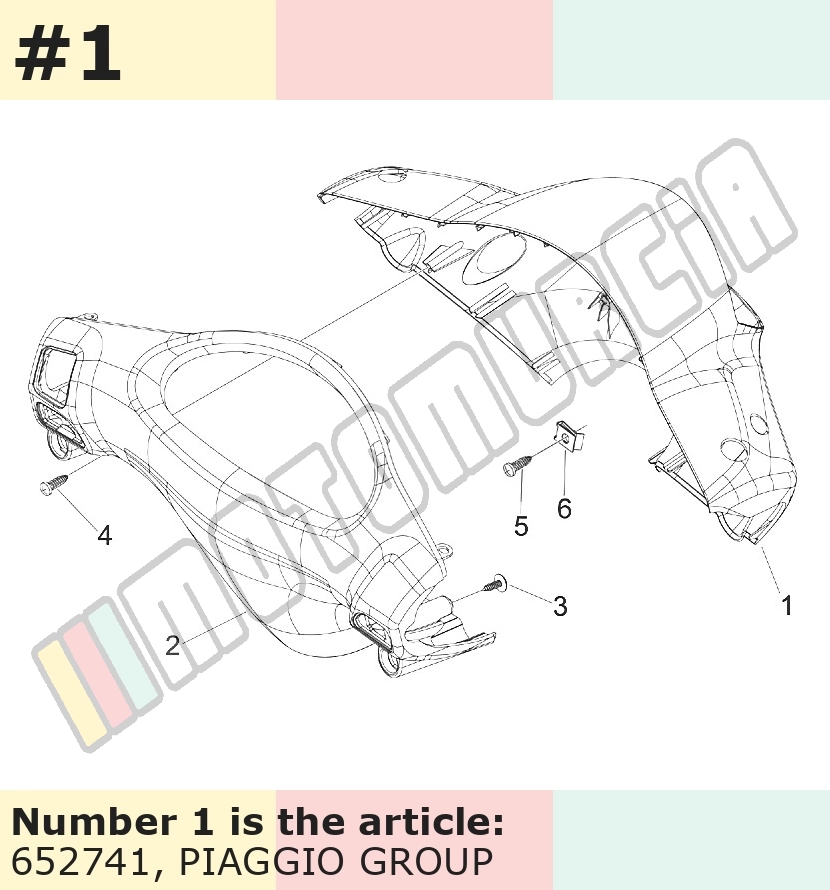 Handlebar Fairing, front, primed