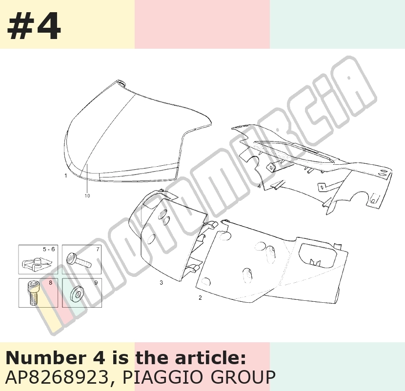 Handlebar Fairing, rear, black