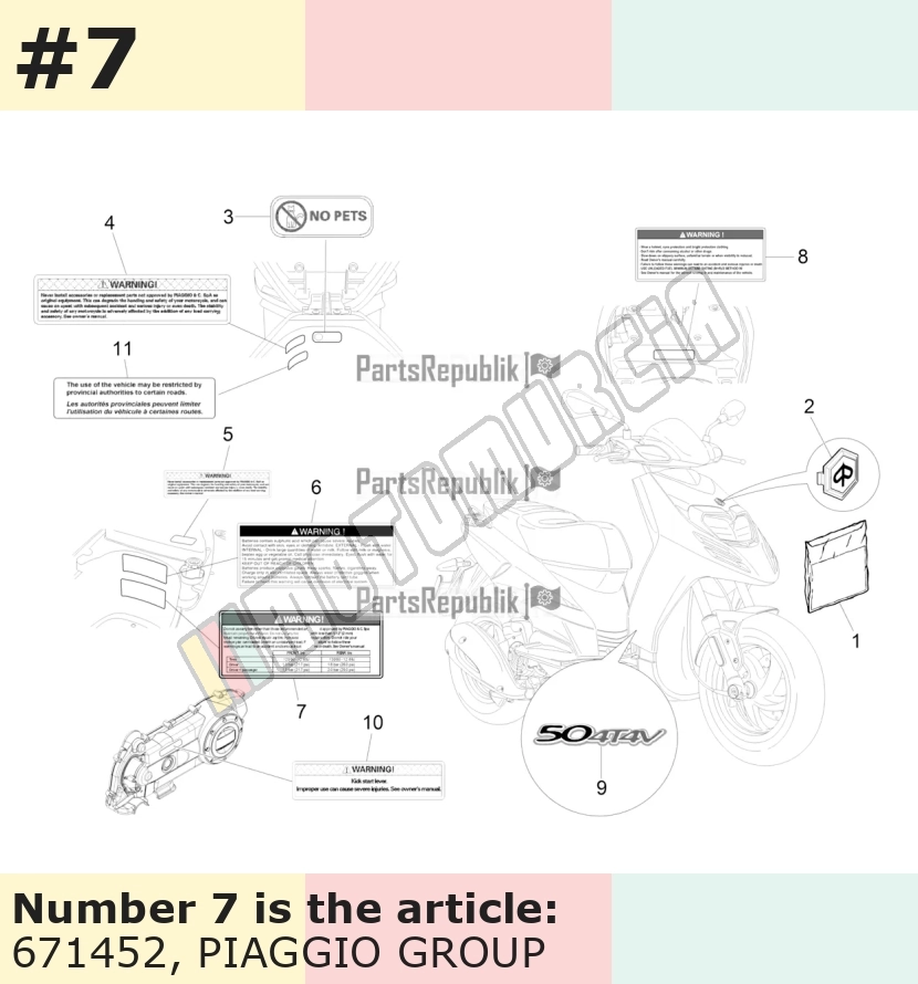 Autocollant, Motif: pression des pneus, (USA)