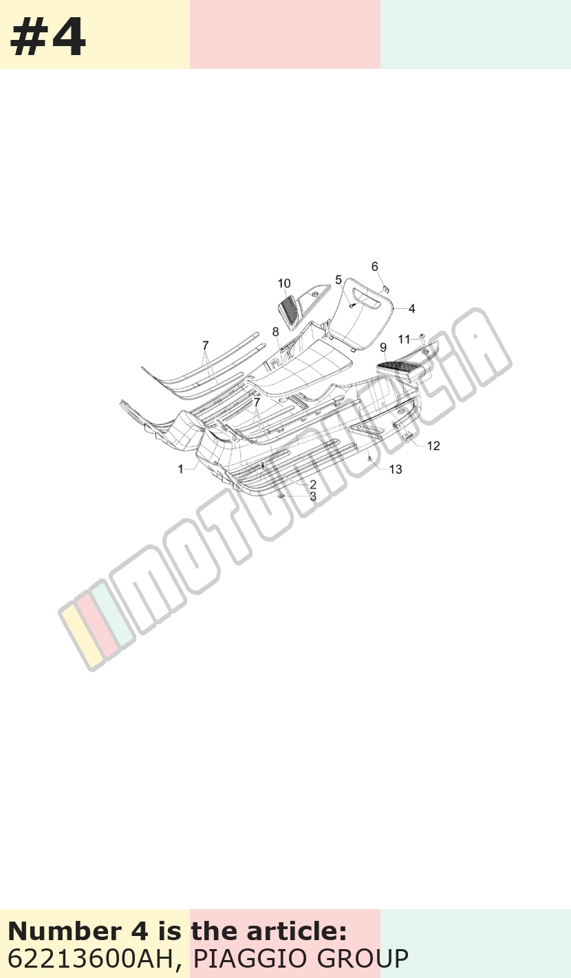 Trappe d'inspection, bleu, Suffixe et code couleur Piaggio: AH_bleu capri 231/A