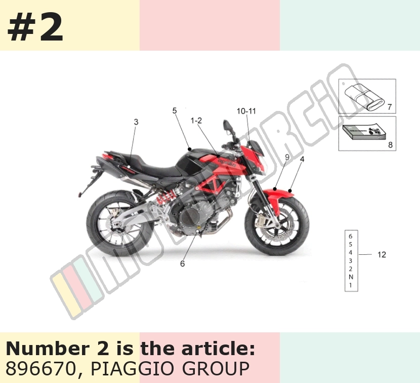 Dekor, Motiv: Aprilia, links