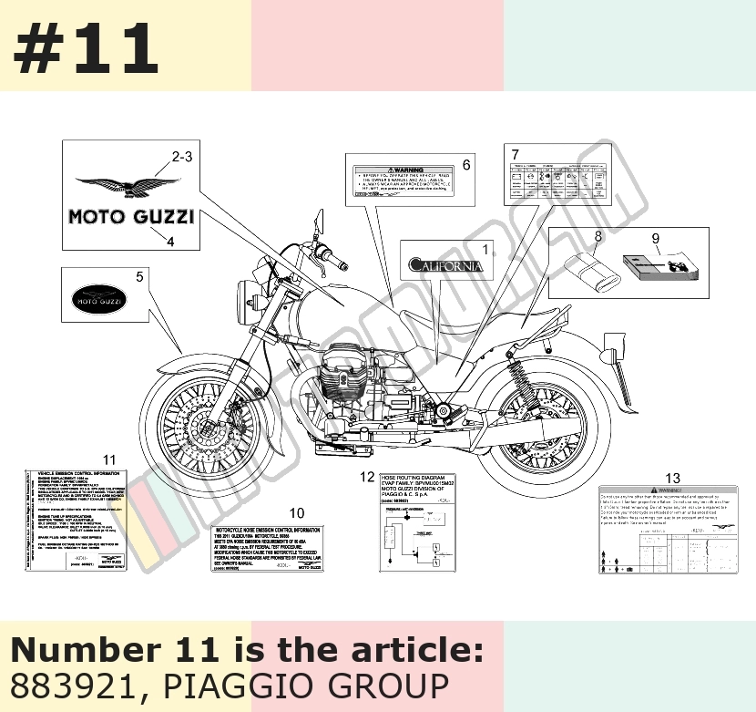 Aufkleber, Motiv: Emission control