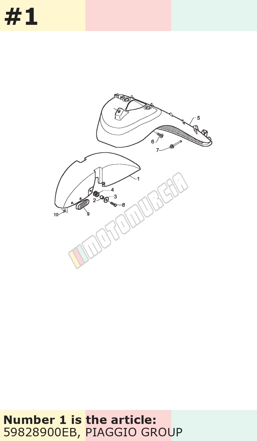 Fronte di Mudguard, argento, suffisso: eb_grey Smokey 731/A