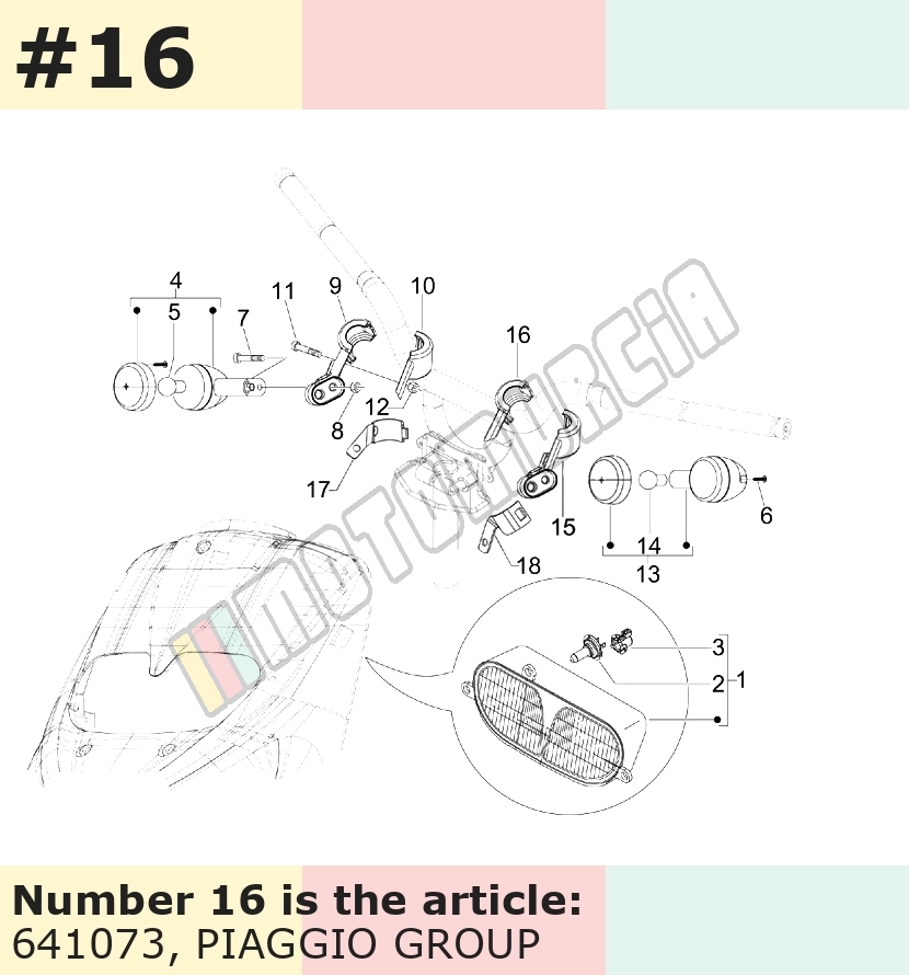 Bracket for indicators, left