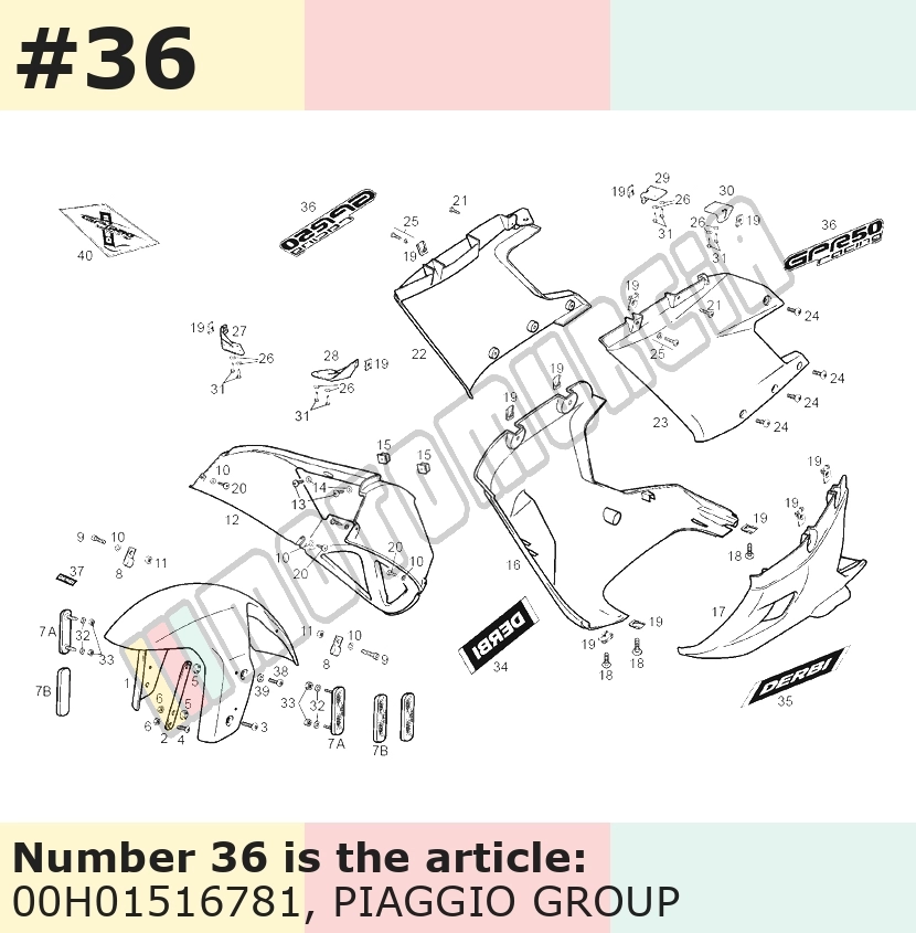 Decalque, Motivo: GPR 50 Racing, (EUA)