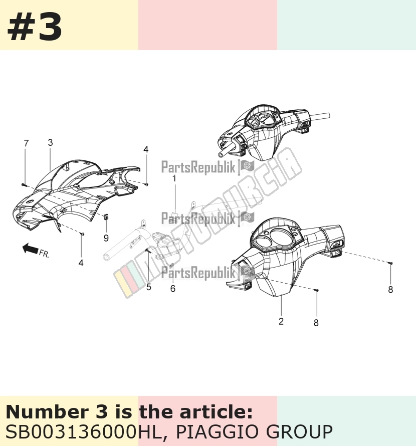 Handlebar Fairing, front, grey, Suffix: HL_grey 700/C