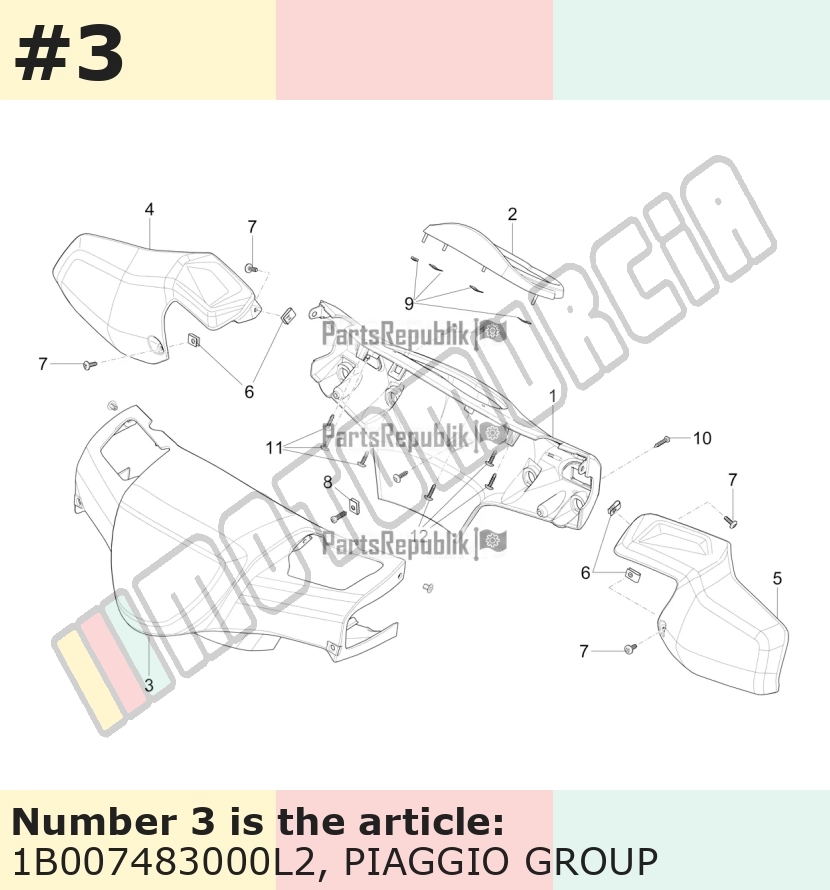 Revêtement guidon, avant, jaune, Suffixe et code couleur Piaggio: L2_jaune 962/A, (ITA)