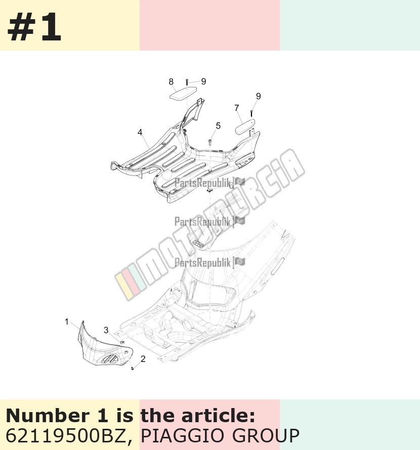Trappe d'inspection, blanc, Suffixe et code couleur Piaggio: BZ_blanc étoile 595