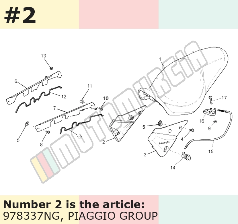 Cache/entourage/habillage, droit, noir, Suffixe et code couleur Piaggio: NG_noir meteor 094/A