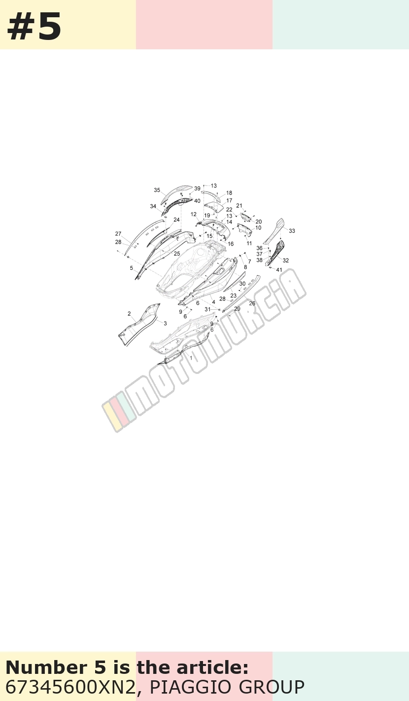 Carénage latéral, droit, noir, Suffixe et code couleur Piaggio: XN2_noir cosmos / vulcano / 98/A