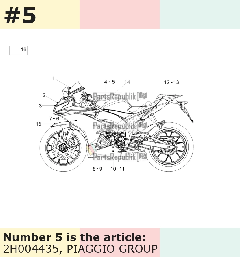 Dekor, Motiv: Aprilia, links