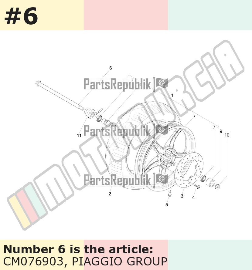 Wheel Axle front