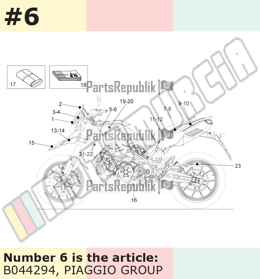 Dekor, Motiv: Aprilia, links