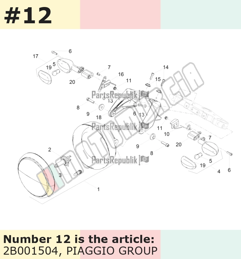 Bracket for headlight, left