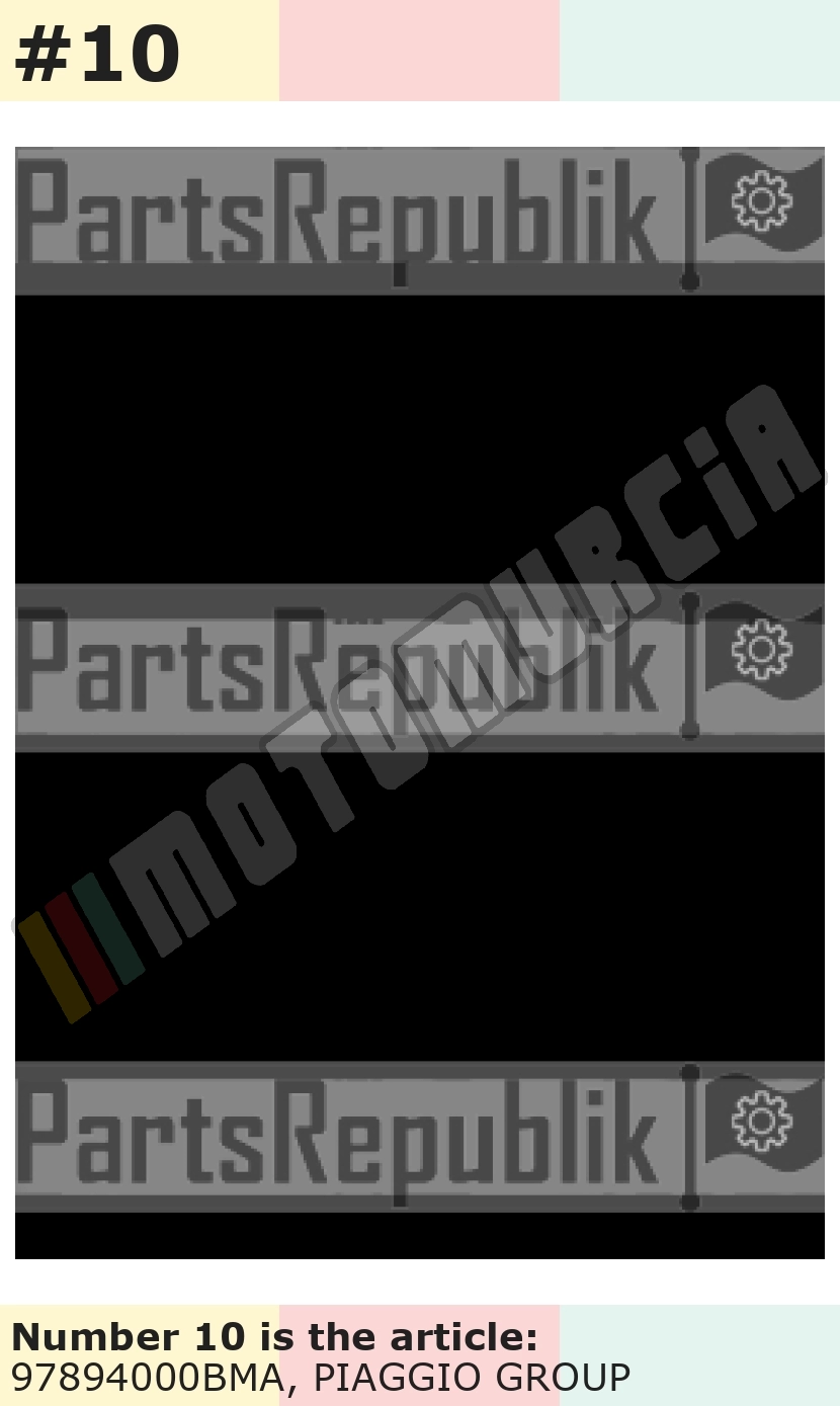 Couvercle, droit, blanc, Suffixe et code couleur Piaggio: BMA_blanc diamant 2009