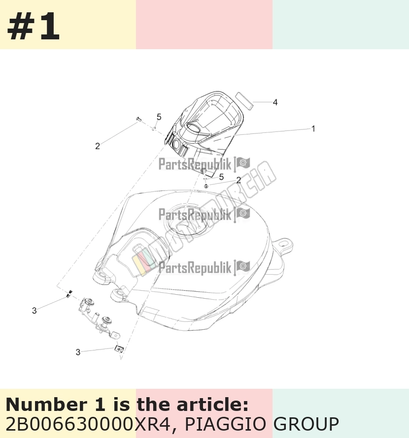 Tankabdeckung, ohne Dekor rot, Suffix: XR4_rot fluo