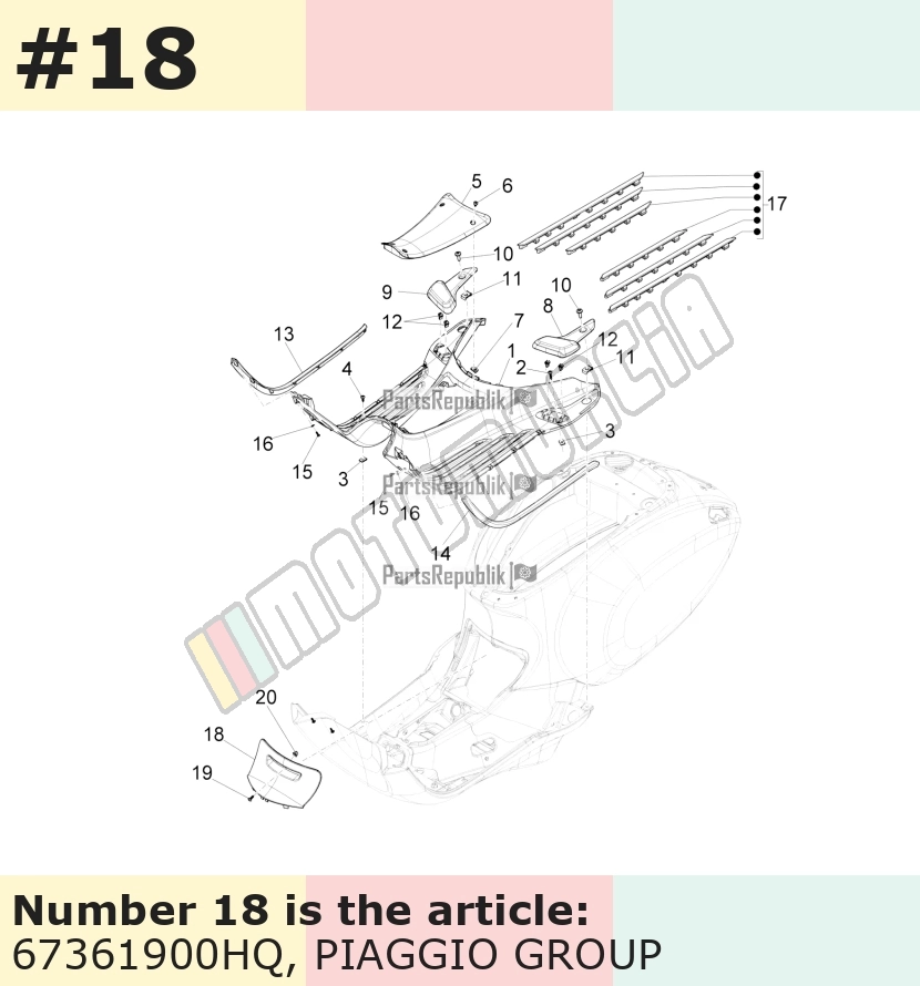 Trappe d'inspection, gris, Suffixe et code couleur Piaggio: HQ_gris 707/C
