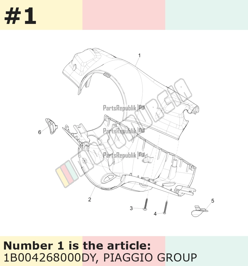 Handlebar Fairing, top, blue, Suffix: DY_288/A deep blue opaco