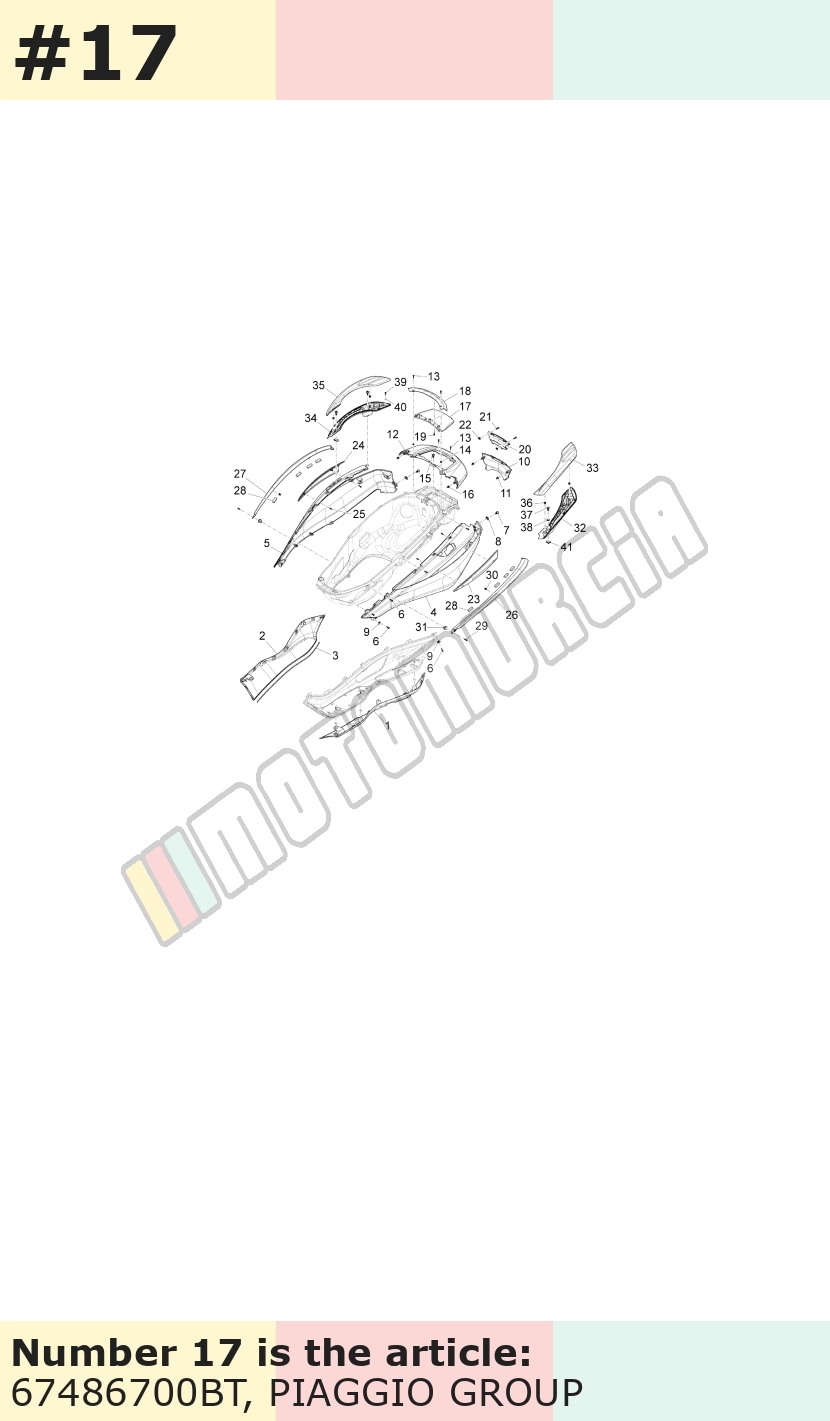 Couvercle du compartiment batterie, blanc, Suffixe et code couleur Piaggio: BT_blanc perle 566