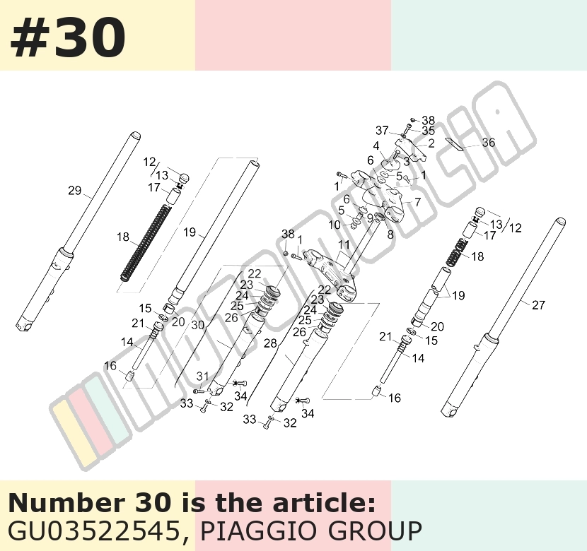 Front Forks w prawo, czarny
