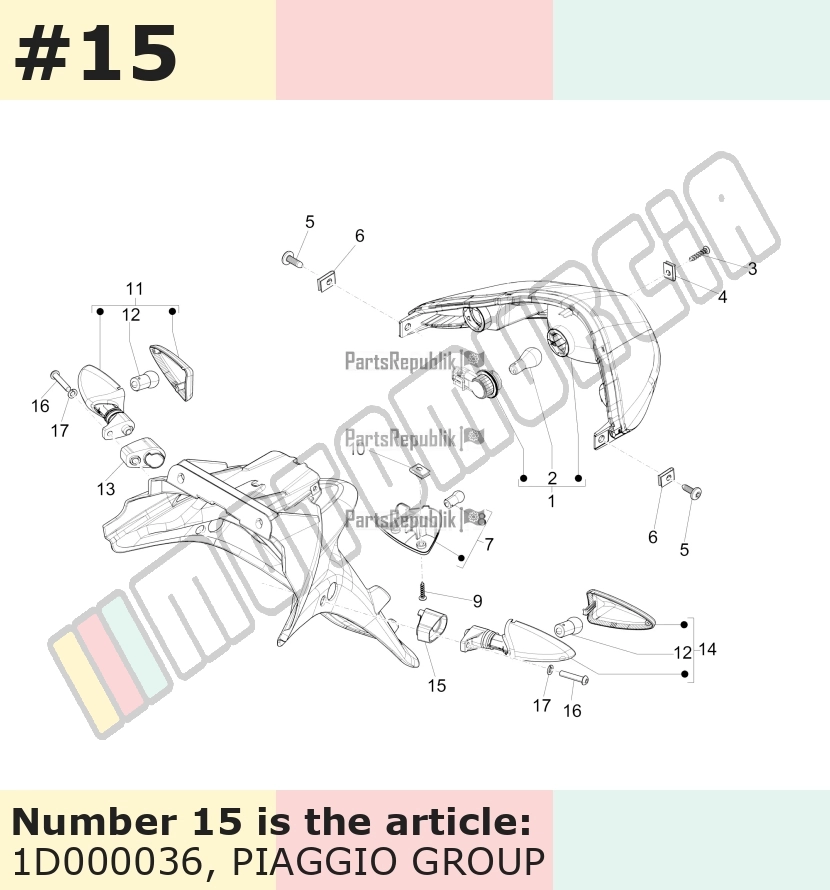 Bracket for indicators, rear, left, NAFTA (North America)