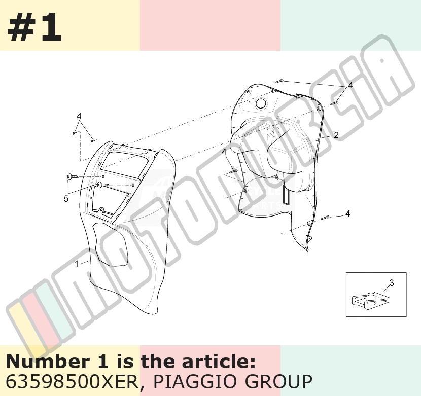 Frontschild, grau, Suffix: XER_grau 728/B