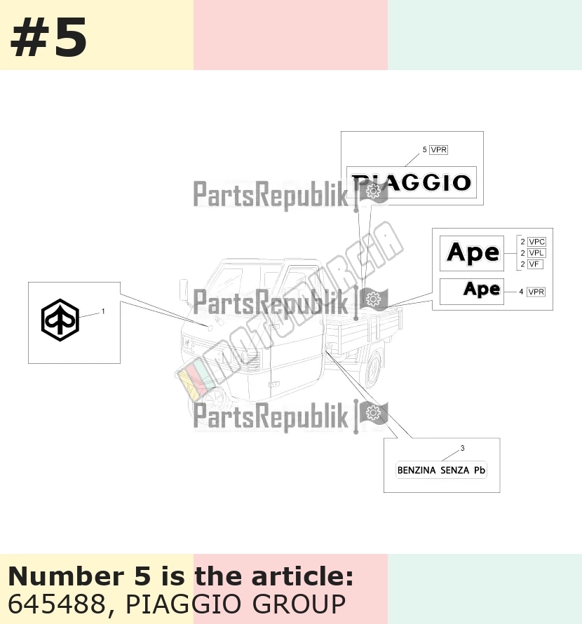 Autocollant, Motif: Piaggio
