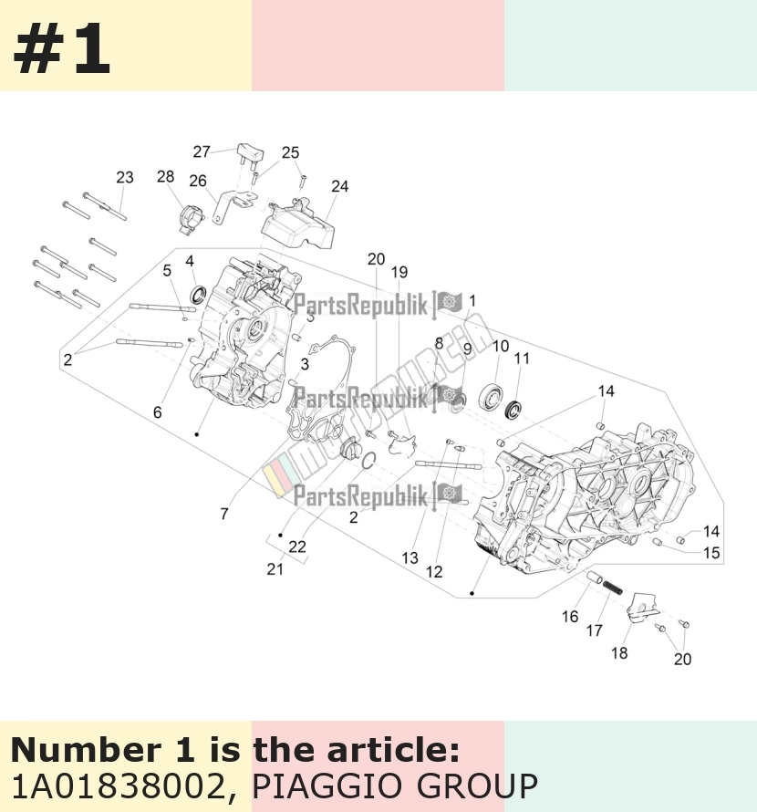 Kurbelwellengehäuse Kat. 2, (ITA)
