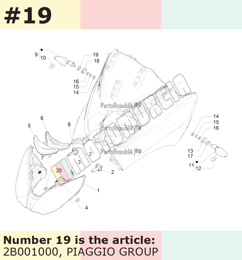 Bracket for indicators, front, right