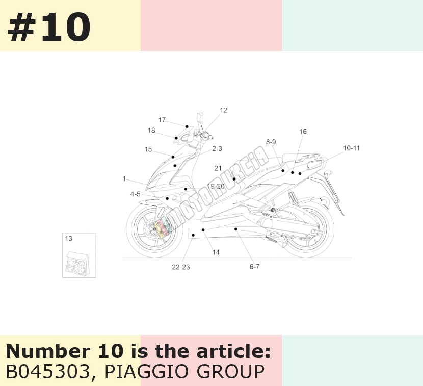 Autocollant, Motif: 3, droit