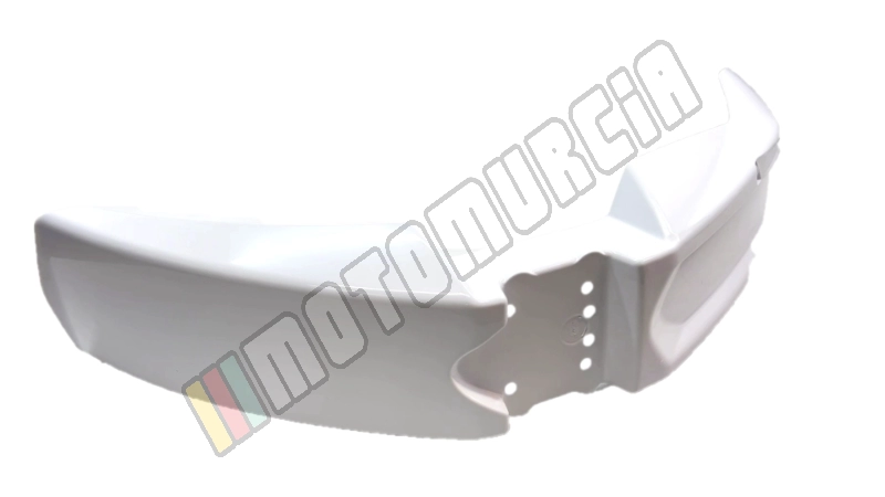 Mudguard without decals, front, white