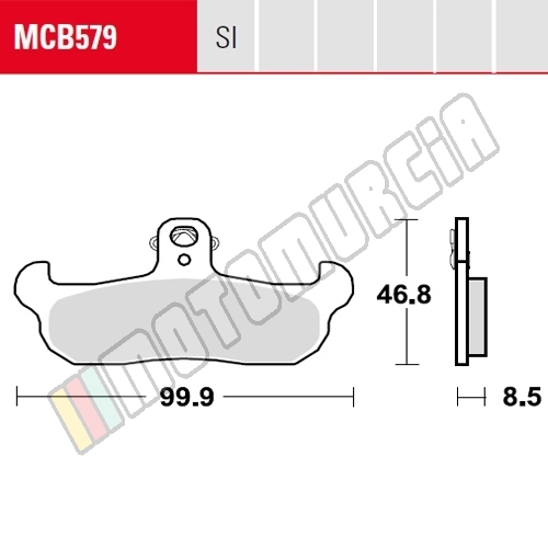 Bremsfutter Set MCB579SI, Sintermetaal, Homologated ECE R90,