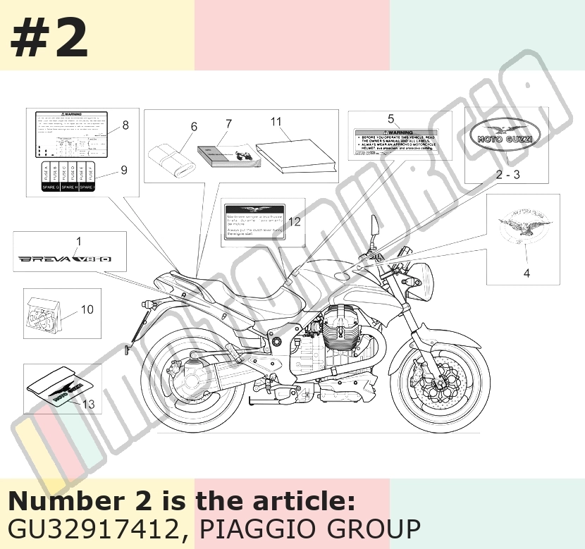 Dekor, Motiv: Moto Guzzi, links