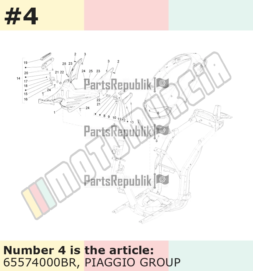 Trappe d'inspection, blanc, Suffixe et code couleur Piaggio: BR_blanc montebianco / innocenza / 544