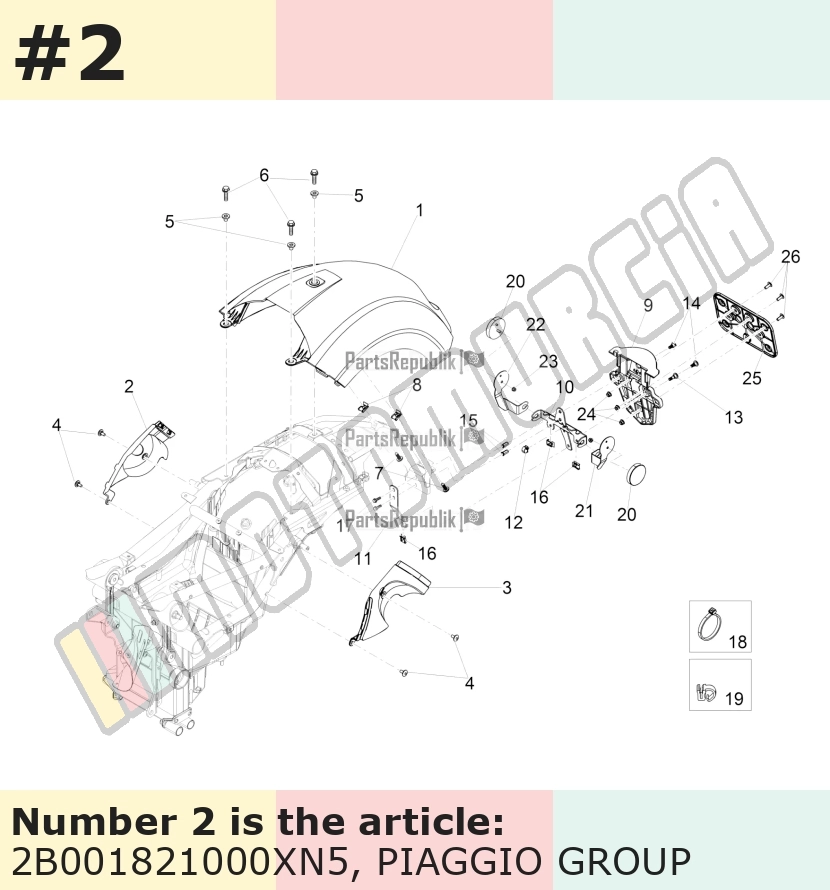 Cache/entourage/habillage, droit, noir, Suffixe et code couleur Piaggio: XN5_noir