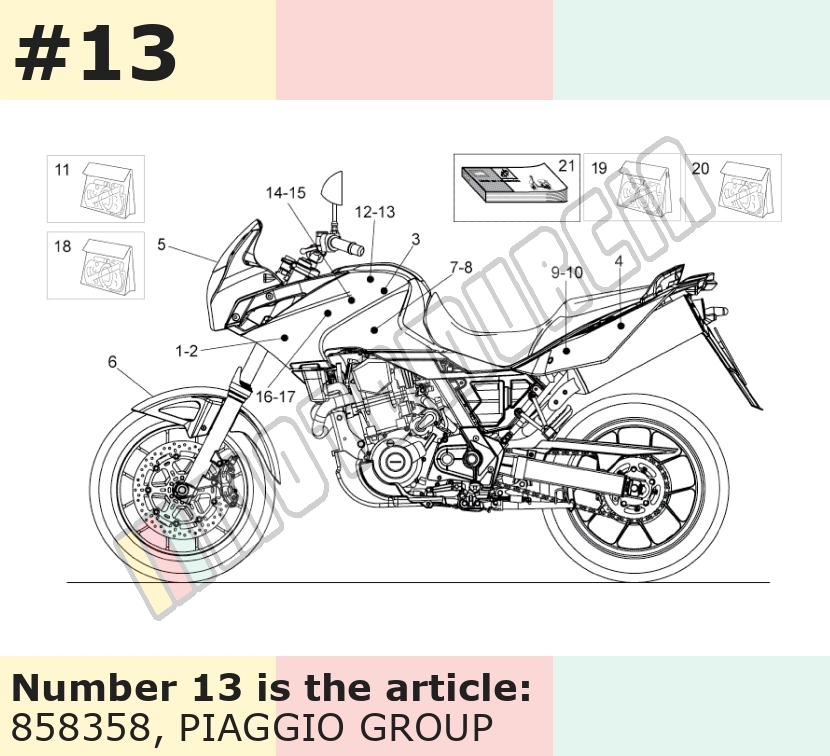 Dekor, Motiv: Aprilia, links
