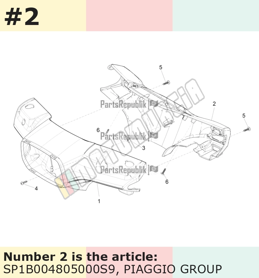 Handlebar Fairing, rear, red, Suffix: S9_red 801/B