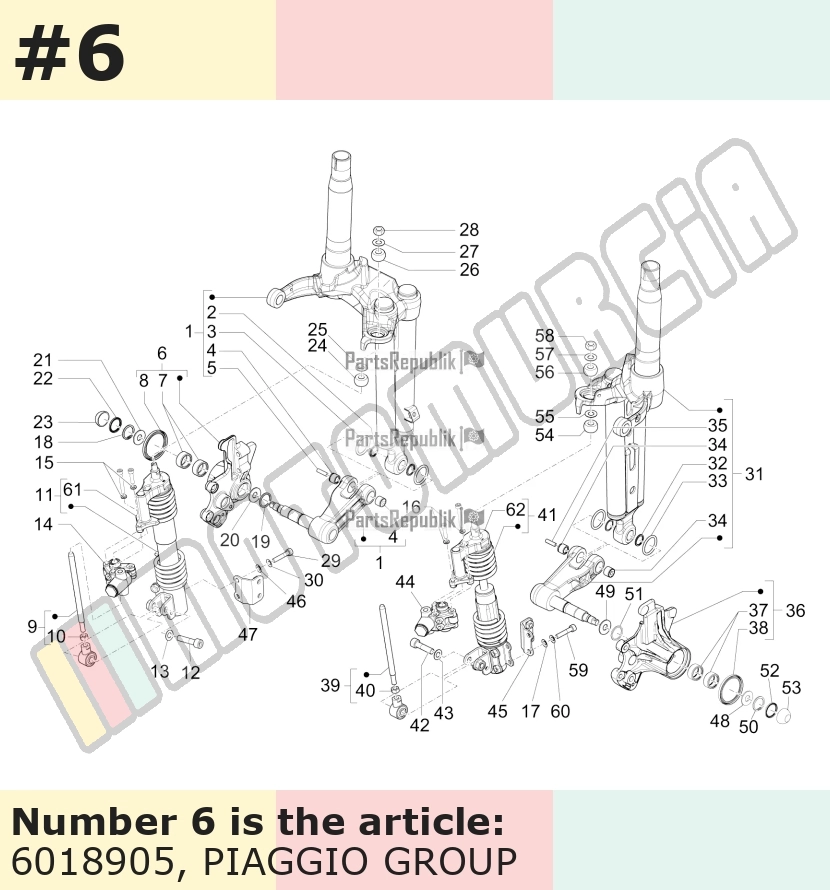 Bracket Version without ABS for shock absorber, right, front