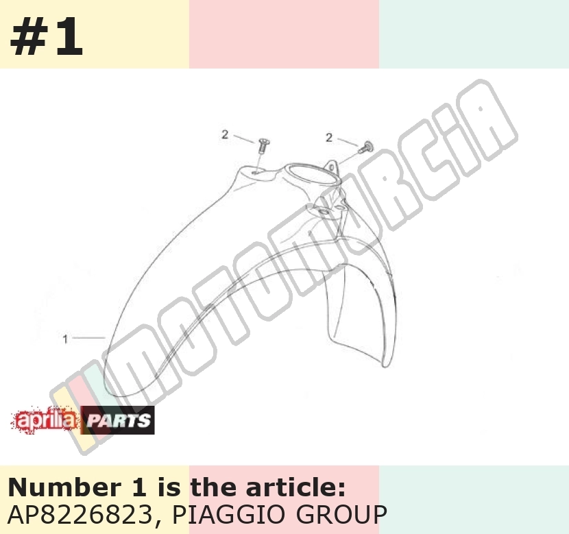 Mudguard Front, blu, Colore del produttore: Main blu