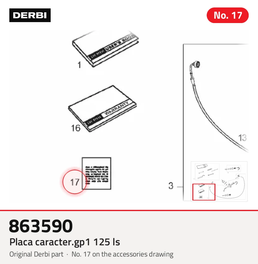 Placca CARACTER.GP1 125 ls