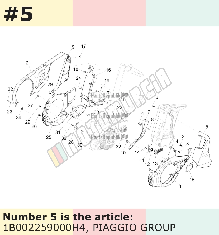 Abdeckung, links, silber, Suffix: H4_grau matt 760/B