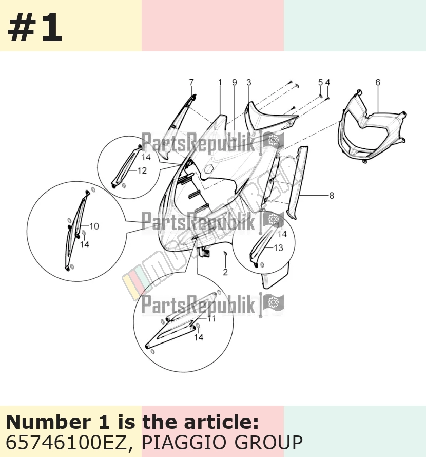 Face avant, gris, Suffixe et code couleur Piaggio: EZ_gris titane 742/B