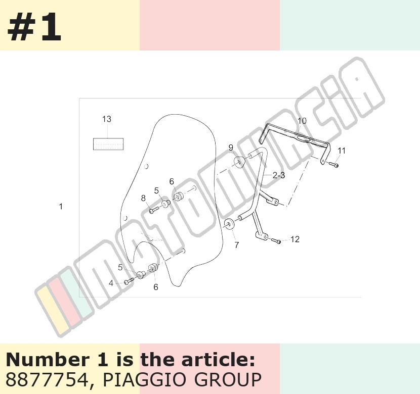 Windscreen large with bracket