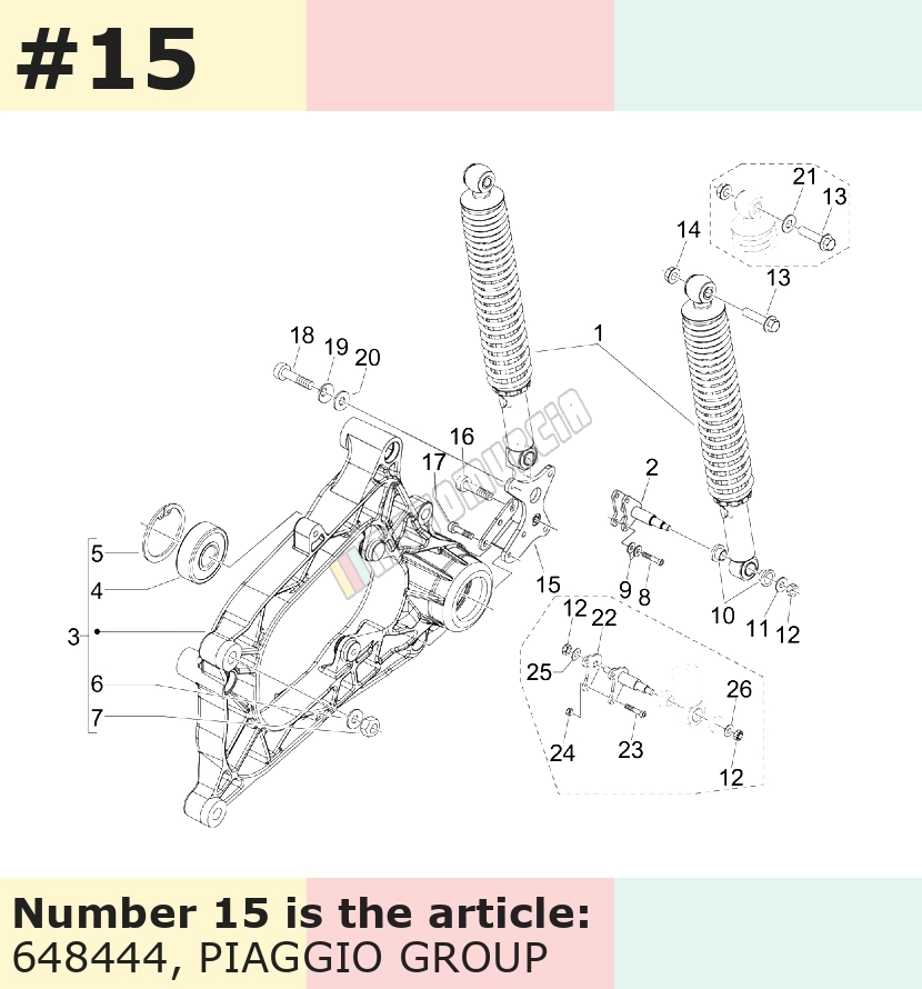 Bracket for shock absorber, right, rear