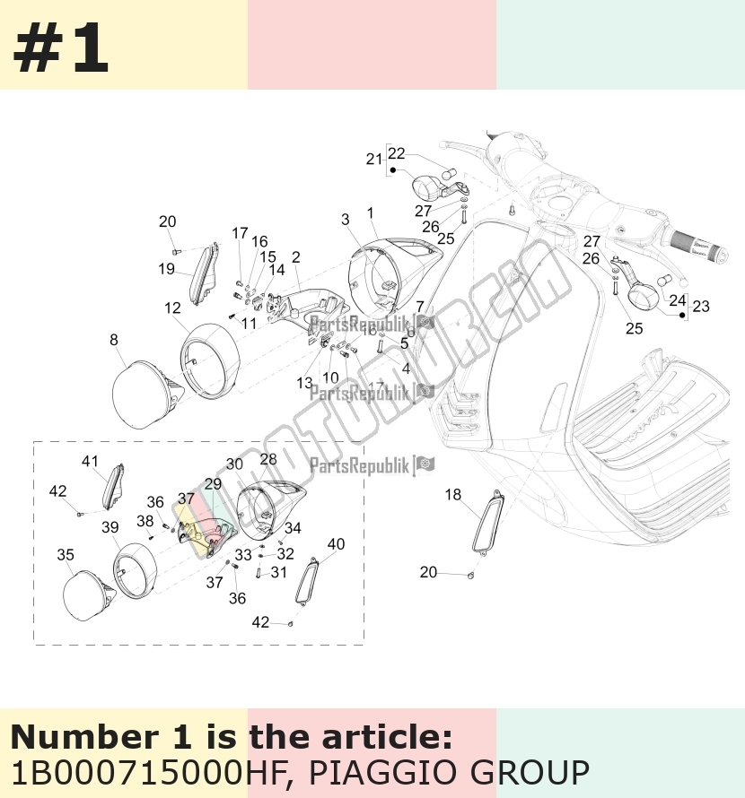 Scheinwerfergehäuse, grau, Suffix: HF_grau 784/B, (USA)