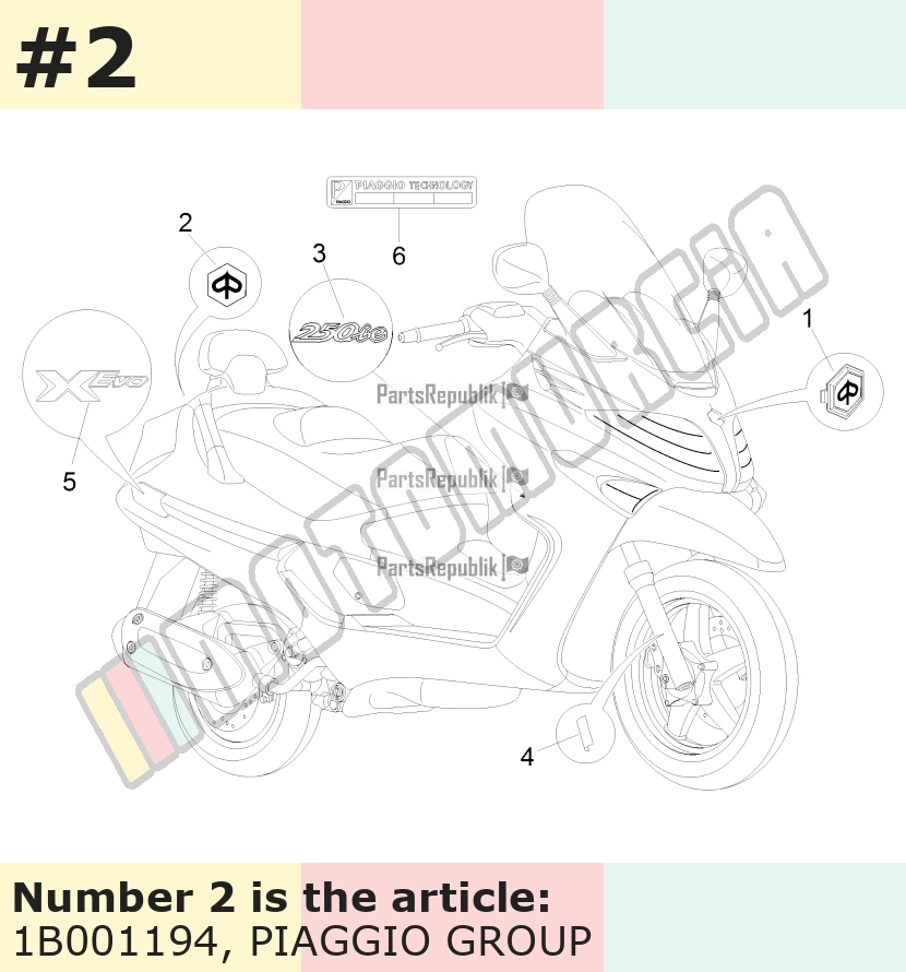 Emblem, Motiv: Piaggio, selbstklebend