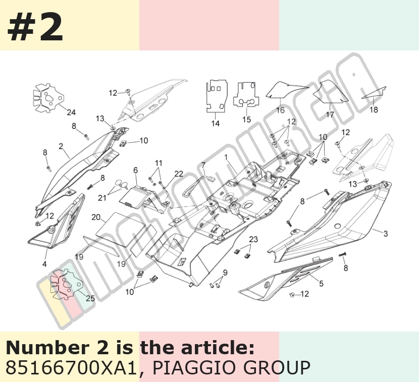Side Fairing, without decals right, orange, Suffix: XA1_orange code