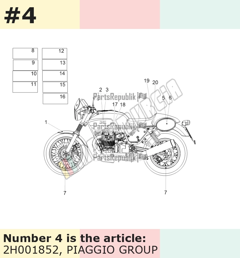 Inscription, Motif: V7 III Racer