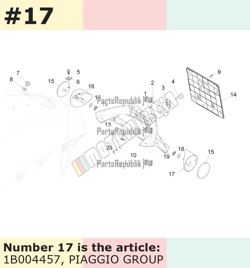 Bracket for reflectors, left