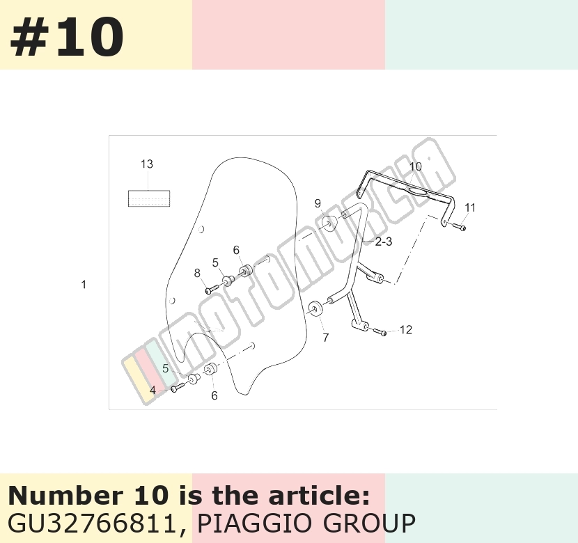 Bracket for windscreen